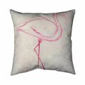 Fondo 20 x 20 in. Flamingo Sketch-Double Sided Print Indoor Pillow FO2791678